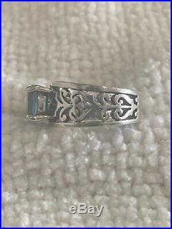 James Avery Adoree Ring With Blue Topaz Womens Size 8