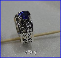 James Avery Adoree Ring with Blue Sapphire in Sterling Silver