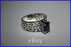 James Avery Adoree Ring with Blue Sapphire in Sterling Silver