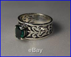 James Avery Adoree Ring with Emerald in Sterling Silver