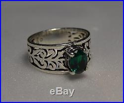 James Avery Adoree Ring with Emerald in Sterling Silver