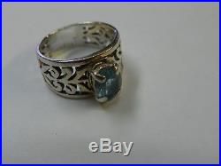 James Avery Adoree Sterling Silver 925 Ring Size 6 Blue Topaz