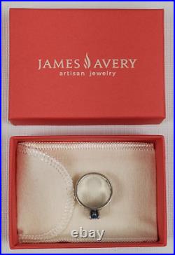 James Avery Adoree Sterling Silver Blue Topaz Ring Size 7
