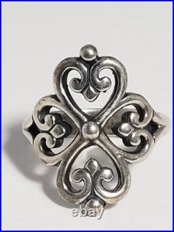 James Avery Adorned Heart Sterling Silver Ring Size 9 James Avery Adorned Heart Sterling Silver Ring Size 9