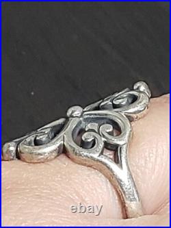James Avery Adorned Heart Sterling Silver Ring Size 9 James Avery Adorned Heart Sterling Silver Ring Size 9
