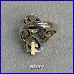 James Avery Adorned Hearts Ring Size 7.5
