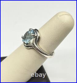 James Avery Adrianna Blue Topaz ring size 7.25 in sterling silver