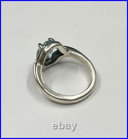 James Avery Adrianna Blue Topaz ring size 7.25 in sterling silver
