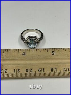 James Avery Adrianna Blue Topaz ring size 7.25 in sterling silver