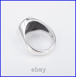 James Avery Alpha Omega Signet Ring 14k Gold Sterling Silver Size 9.5 RS3557