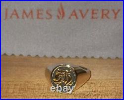 James Avery Alpha and Omega 925/14k Ring Size #12.75 Fast Free Shipping James Avery Alpha and Omega 925/14k Ring Size #12.75 Fast Free Shipping