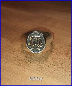 James Avery Alpha and Omega 925/14k Ring Size #12.75 Fast Free Shipping
