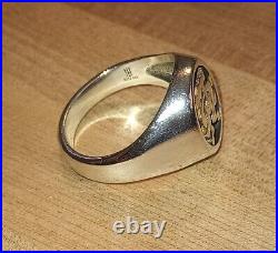 James Avery Alpha and Omega 925/14k Ring Size #12.75 Fast Free Shipping