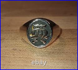 James Avery Alpha and Omega 925/14k Ring Size #12.75 Fast Free Shipping