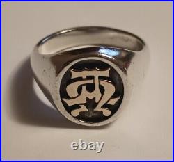 James Avery Alpha and Omega 925/14k Ring Size #12.75 Fast Free Shipping