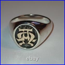 James Avery Alpha and Omega 925/14k Ring Size #12.75 Fast Free Shipping
