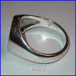 James Avery Alpha and Omega 925/14k Ring Size #12.75 Fast Free Shipping