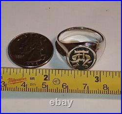 James Avery Alpha and Omega 925/14k Ring Size #12.75 Fast Free Shipping