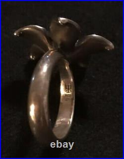 James Avery Amethyst Flower Purple Gemstone Ring Retired Size 5.75