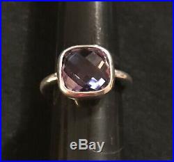 James Avery Amethyst Isabella Square Purple Rare Retired Ring Size 6.5