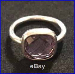 James Avery Amethyst Isabella Square Purple Rare Retired Ring Size 6.5