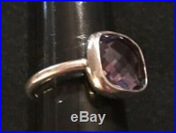 James Avery Amethyst Isabella Square Purple Rare Retired Ring Size 6.5