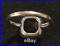 James Avery Amethyst Isabella Square Purple Rare Retired Ring Size 6.5