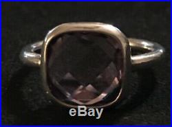 James Avery Amethyst Isabella Square Purple Rare Retired Ring Size 6.5