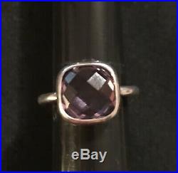 James Avery Amethyst Isabella Square Purple Rare Retired Ring Size 6.5