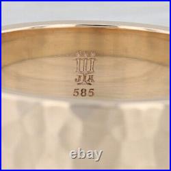 James Avery Amore Band 14k Yellow Gold Hammered Finish Wedding Ring Size 10