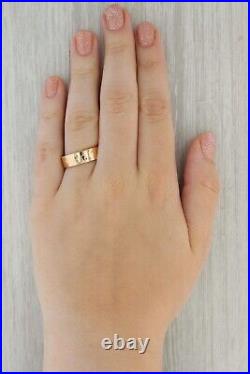 James Avery Amore Band 14k Yellow Gold Hammered Finish Wedding Ring Size 10