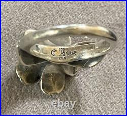 James Avery April Flower 14k Gold & Sterling Silver Ring Size 5 Retired
