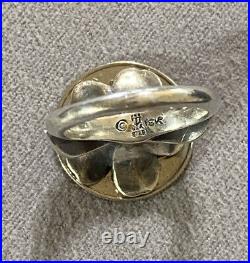 James Avery April Flower 14k Gold & Sterling Silver Ring Size 5 Retired