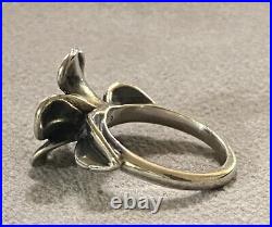 James Avery April Flower 14k Gold & Sterling Silver Ring Size 5 Retired