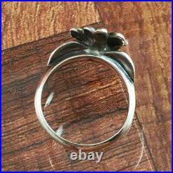 James Avery April Flower Ring RETIRED Pre-Owned Vintage Retired 8 Sterling 18K