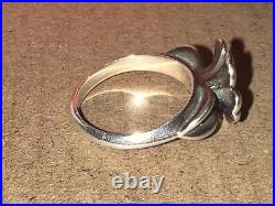 James Avery April Flowers Ring Sterling Silver 18k Gold Retired Size 6