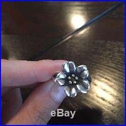 James Avery April Large Flower Ring With 18k gold center (retired Edition)