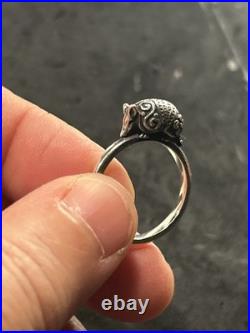 James Avery Armadillo Stackable Ring (RETIRED) Sterling Silver, Size 6