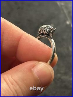 James Avery Armadillo Stackable Ring (RETIRED) Sterling Silver, Size 6