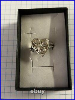 James Avery Athenian Heart Ring SZ 9.5 Free Shipping