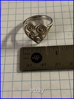 James Avery Athenian Heart Ring SZ 9.5 Free Shipping