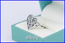 James Avery Athenian Heart Ring, Size 7.5, Sterling Silver