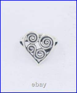 James Avery Athenian Heart Ring, Size 7.5, Sterling Silver James Avery Athenian Heart Ring, Size 7.5, Sterling Silver
