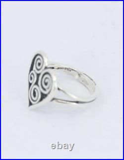 James Avery Athenian Heart Ring, Size 7.5, Sterling Silver