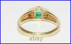 James Avery Barcelona Emerald & Diamond14k Gold Retired Ring Size 5.5