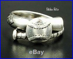 James Avery Baseball Ring Sterling Silver Vintage Retired Wrap a Round Bat