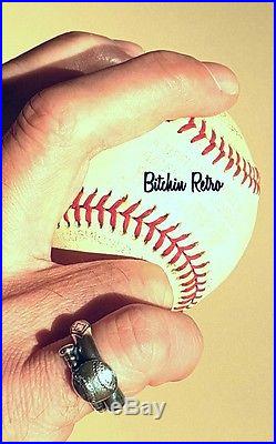 James Avery Baseball Ring Sterling Silver Vintage Retired Wrap a Round Bat