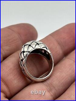 James Avery Basket Weave Dome Ring Sterling Silver Tapered SZ 8 Retired