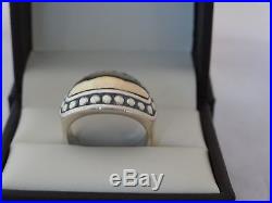 James Avery Beaded Dome Ring Sterling & 14K Size 7