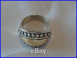 James Avery Beaded Dome Ring Sterling & 14K Size 7